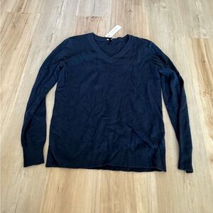 Navy V-Neck Sweater